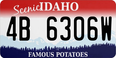 ID license plate 4B6306W