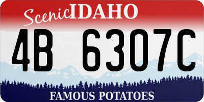 ID license plate 4B6307C