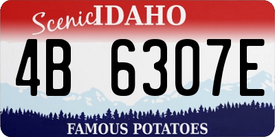 ID license plate 4B6307E