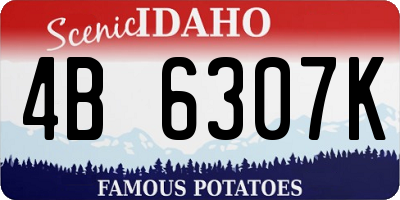 ID license plate 4B6307K