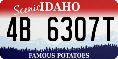 ID license plate 4B6307T