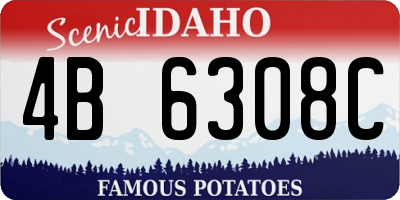 ID license plate 4B6308C