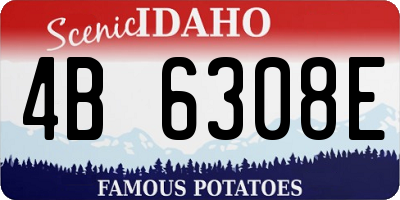 ID license plate 4B6308E