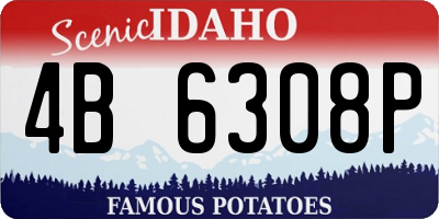 ID license plate 4B6308P