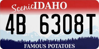 ID license plate 4B6308T