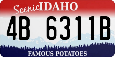 ID license plate 4B6311B