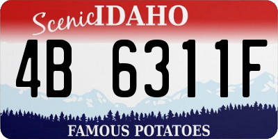 ID license plate 4B6311F