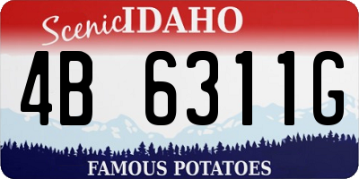 ID license plate 4B6311G