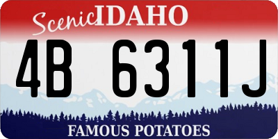ID license plate 4B6311J