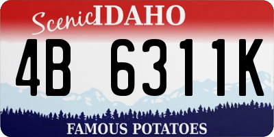 ID license plate 4B6311K