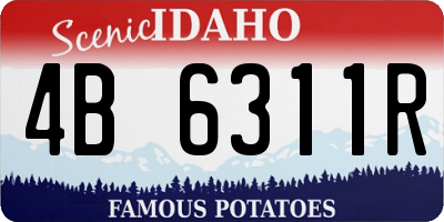 ID license plate 4B6311R