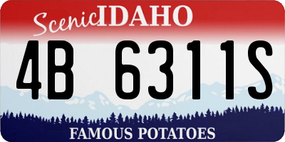 ID license plate 4B6311S