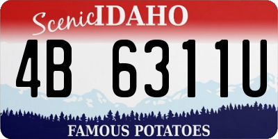 ID license plate 4B6311U