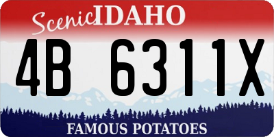 ID license plate 4B6311X