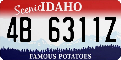 ID license plate 4B6311Z