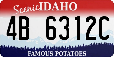 ID license plate 4B6312C