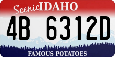ID license plate 4B6312D