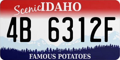 ID license plate 4B6312F