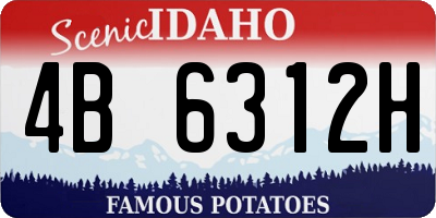 ID license plate 4B6312H