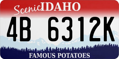ID license plate 4B6312K