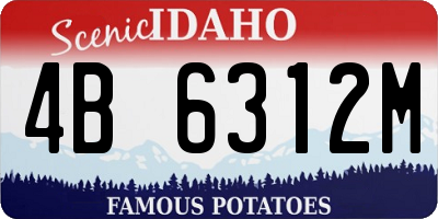 ID license plate 4B6312M