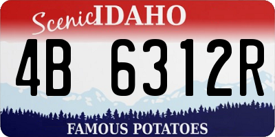 ID license plate 4B6312R