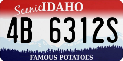 ID license plate 4B6312S