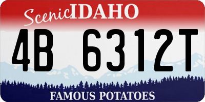 ID license plate 4B6312T