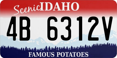 ID license plate 4B6312V