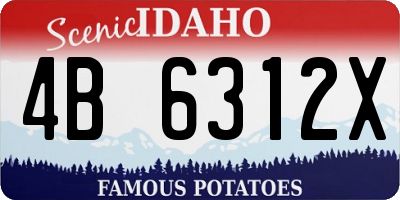 ID license plate 4B6312X
