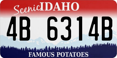 ID license plate 4B6314B