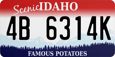 ID license plate 4B6314K