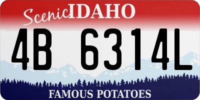 ID license plate 4B6314L