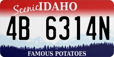 ID license plate 4B6314N
