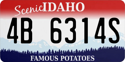 ID license plate 4B6314S