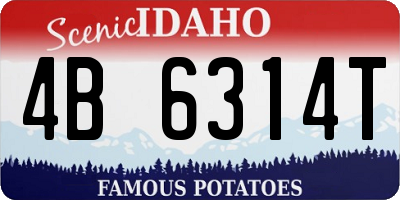 ID license plate 4B6314T