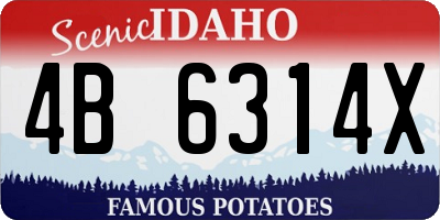 ID license plate 4B6314X