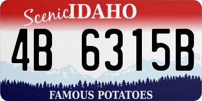 ID license plate 4B6315B
