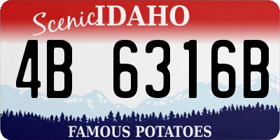 ID license plate 4B6316B