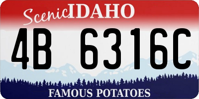 ID license plate 4B6316C
