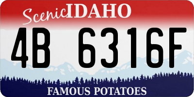 ID license plate 4B6316F