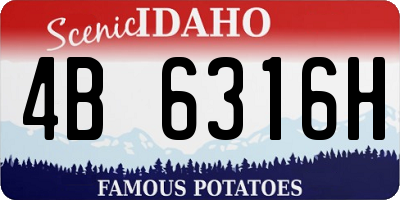 ID license plate 4B6316H