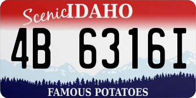 ID license plate 4B6316I
