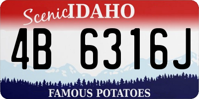 ID license plate 4B6316J