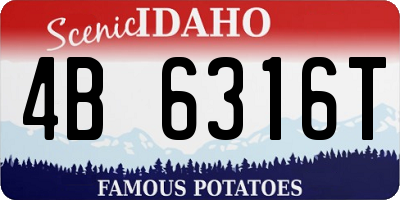 ID license plate 4B6316T