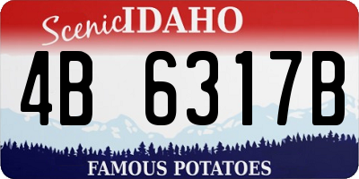 ID license plate 4B6317B