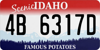 ID license plate 4B6317D