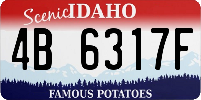 ID license plate 4B6317F