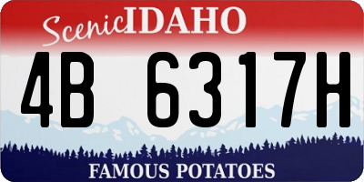 ID license plate 4B6317H