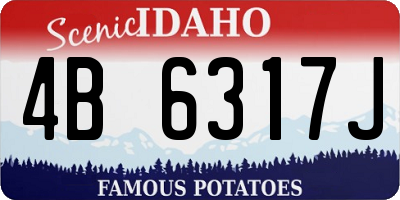ID license plate 4B6317J